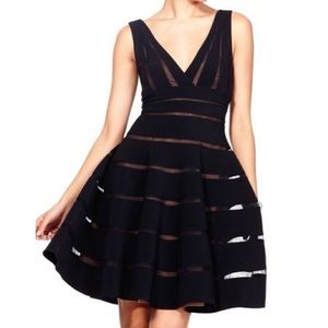 NWOT JS Collections Black and Nude Illusion Dress